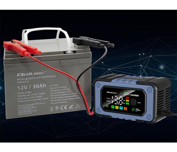 Qoltec Inteligentna ładowarka do akumulatora (AGM, GEL, STD, 6/12V) - 1483432 - zdjęcie 5